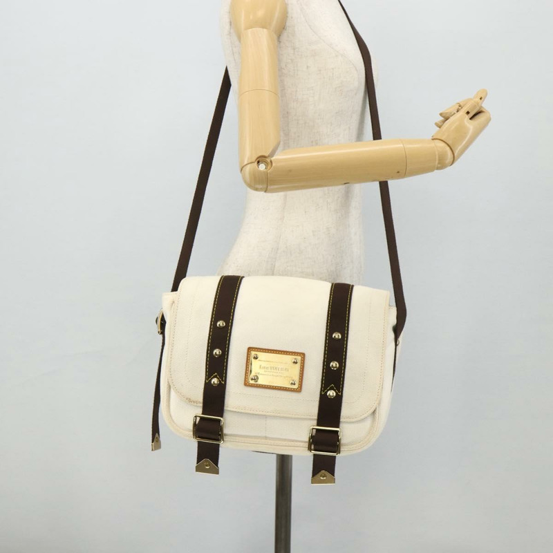 【日本直送】路易威登 Antigua Buzzus PM 肩背包 米棕色 M40042 LV Auth am11359A-20