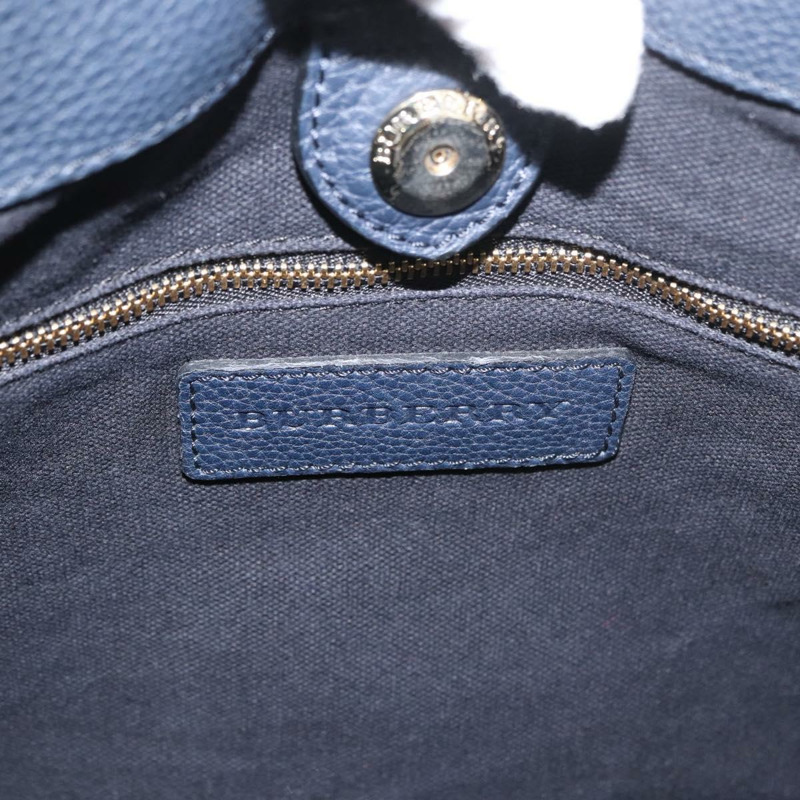 【日本直送】BURBERRY 手提包 皮革帆布 兩用 海軍藍 金色 正品 ka4045A-10