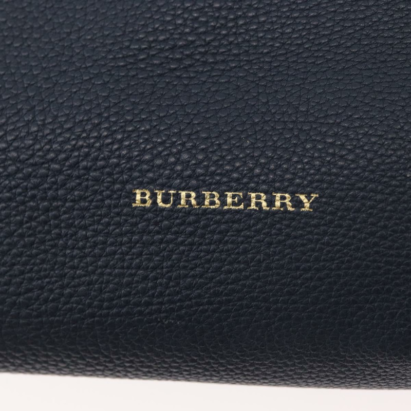 【日本直送】BURBERRY 手提包 皮革帆布 兩用 海軍藍 金色 正品 ka4045A-17