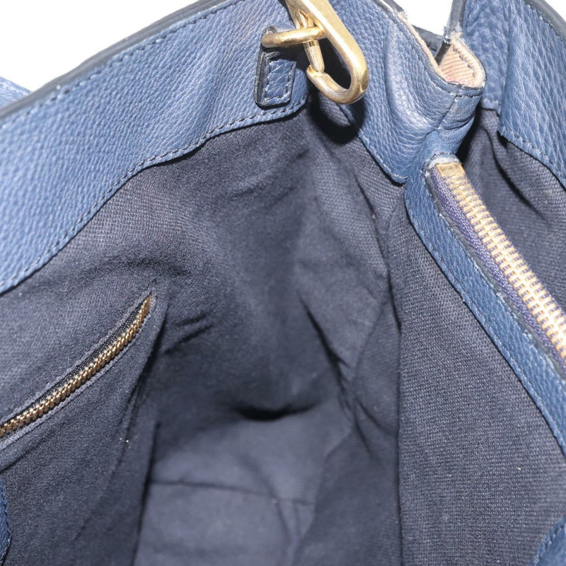 【日本直送】BURBERRY 手提包 皮革帆布 兩用 海軍藍 金色 正品 ka4045A-18