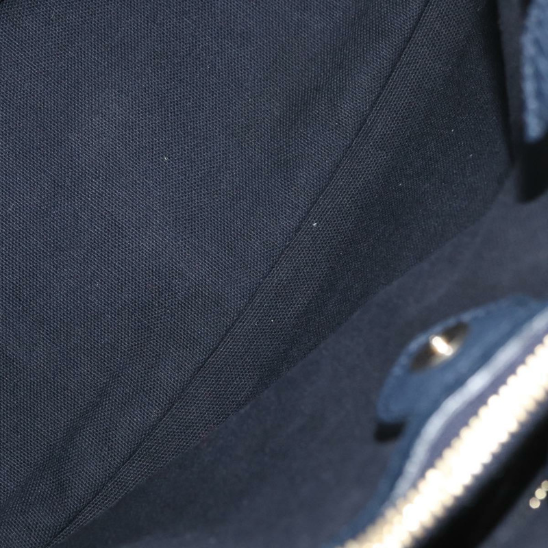 【日本直送】BURBERRY 手提包 皮革帆布 兩用 海軍藍 金色 正品 ka4045A-20