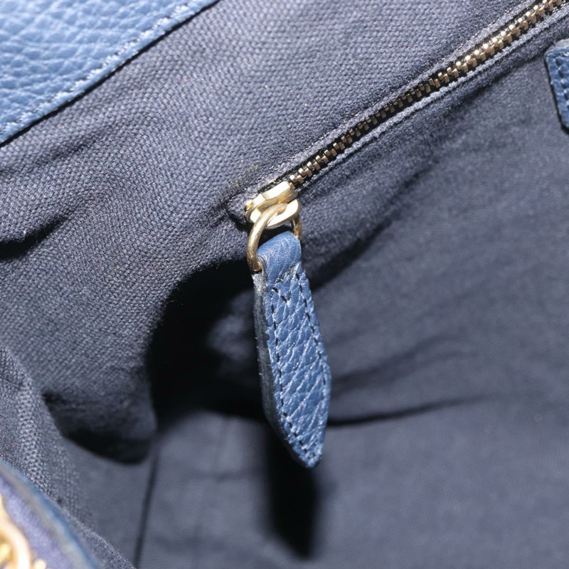 【日本直送】BURBERRY 手提包 皮革帆布 兩用 海軍藍 金色 正品 ka4045A-23