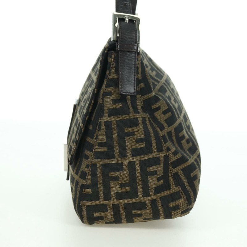 【日本直送】FENDI Zucca帆布Mamma Baguette手袋 棕色/黑色 正品 yk20315SAM-2
