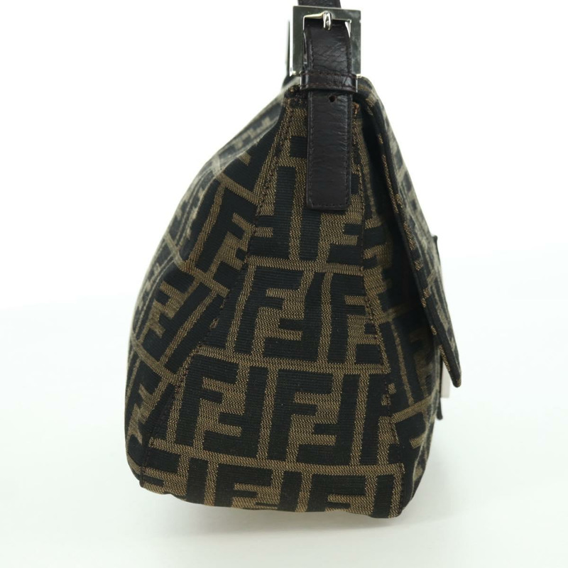 【日本直送】FENDI Zucca帆布Mamma Baguette手袋 棕色/黑色 正品 yk20315SAM-3