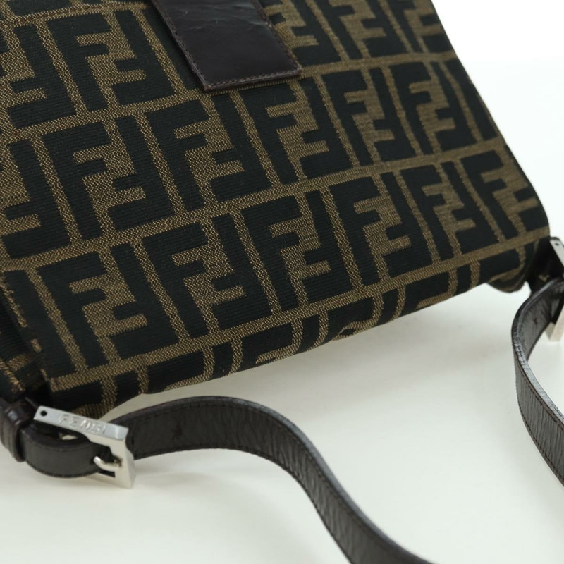 【日本直送】FENDI Zucca帆布Mamma Baguette手袋 棕色/黑色 正品 yk20315SAM-5