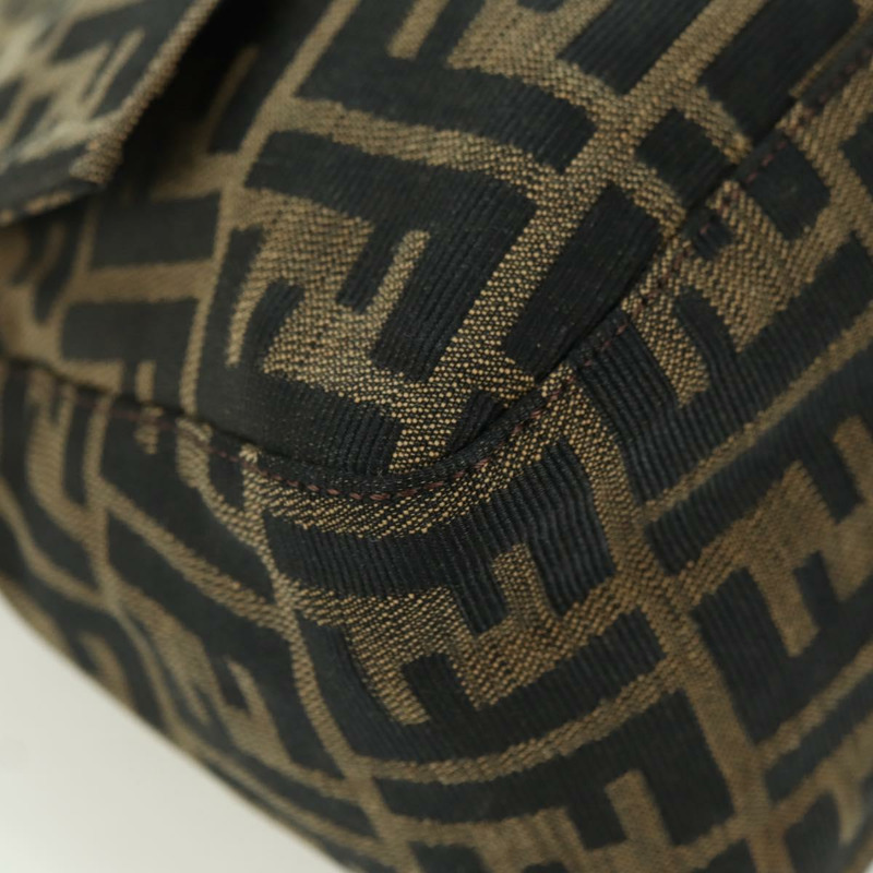 【日本直送】FENDI Zucca帆布Mamma Baguette手袋 棕色/黑色 正品 yk20315SAM-8