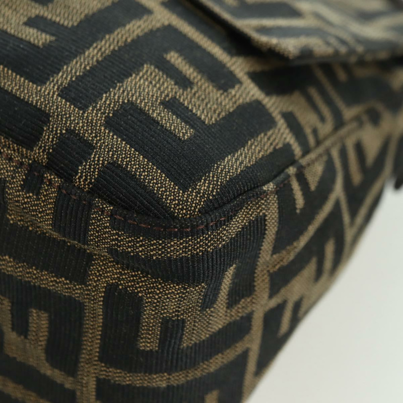 【日本直送】FENDI Zucca帆布Mamma Baguette手袋 棕色/黑色 正品 yk20315SAM-14