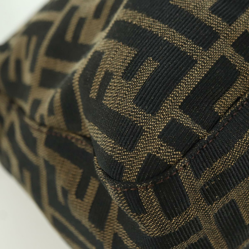 【日本直送】FENDI Zucca帆布Mamma Baguette手袋 棕色/黑色 正品 yk20315SAM-15