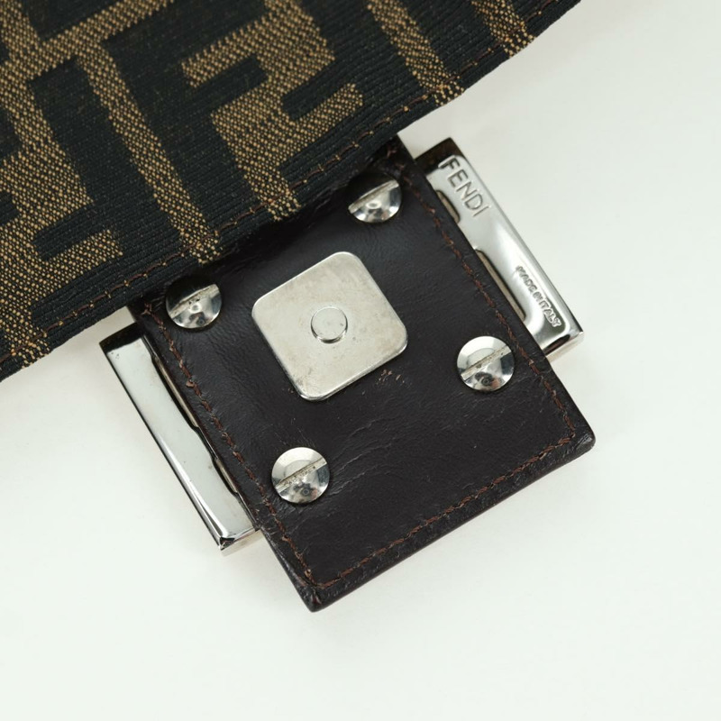 【日本直送】FENDI Zucca帆布Mamma Baguette手袋 棕色/黑色 正品 yk20315SAM-19