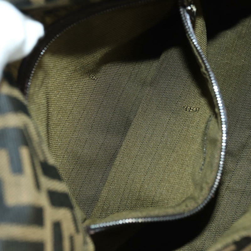 【日本直送】FENDI Zucca帆布Mamma Baguette手袋 棕色/黑色 正品 yk20315SAM-23