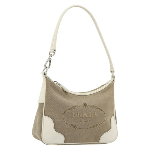 PRADA 手袋 帆布 金色銀色 正品 yk20283A
