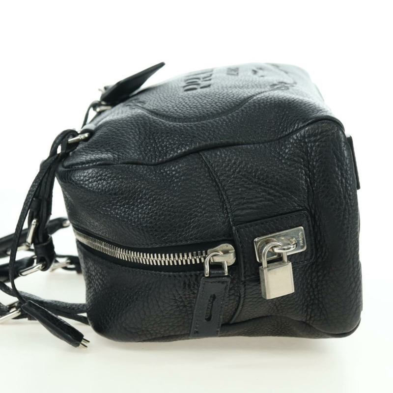 【日本直送】PRADA 黑色銀色皮革肩背包，正品 yk20247SAM-2