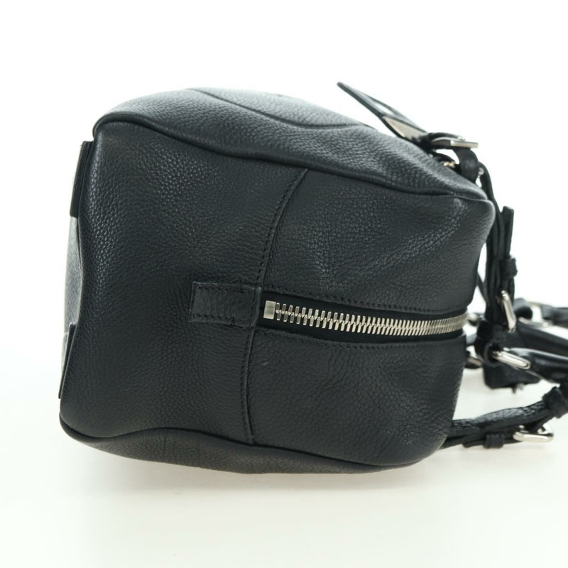 【日本直送】PRADA 黑色銀色皮革肩背包，正品 yk20247SAM-3