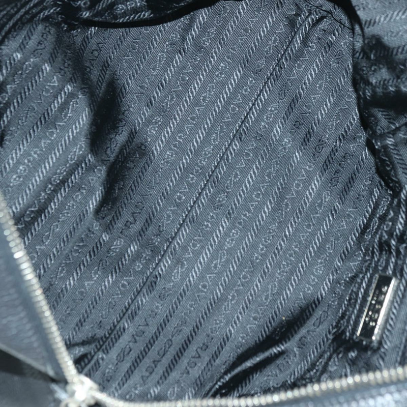 【日本直送】PRADA 黑色銀色皮革肩背包，正品 yk20247SAM-9