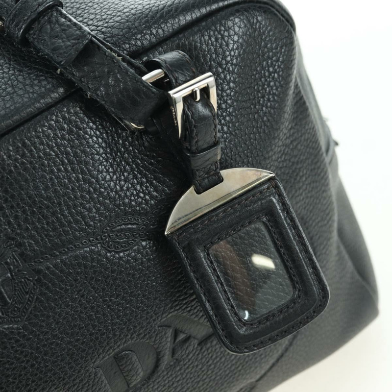 【日本直送】PRADA 黑色銀色皮革肩背包，正品 yk20247SAM-17