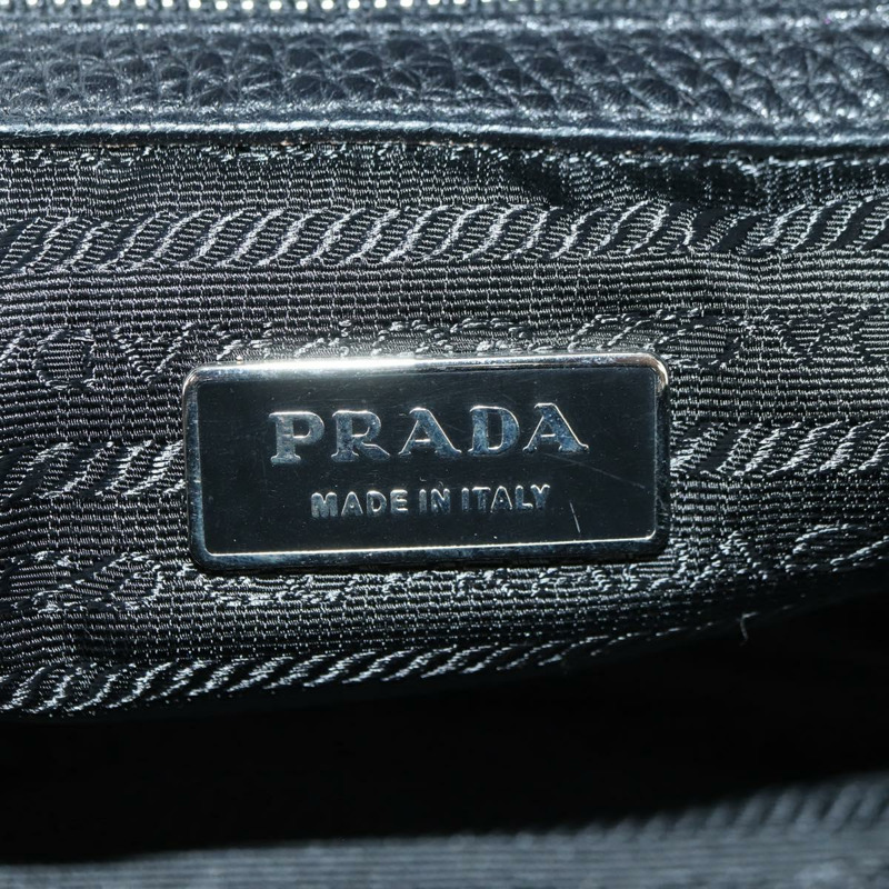【日本直送】PRADA 黑色銀色皮革肩背包，正品 yk20247SAM-18