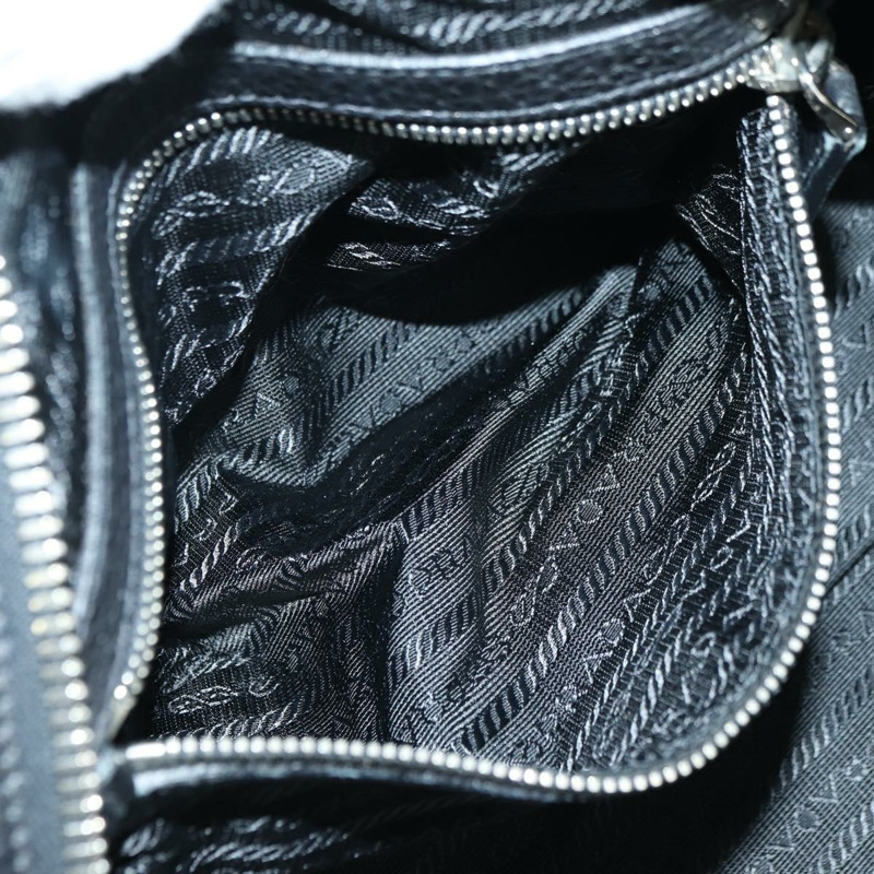 【日本直送】PRADA 黑色銀色皮革肩背包，正品 yk20247SAM-22
