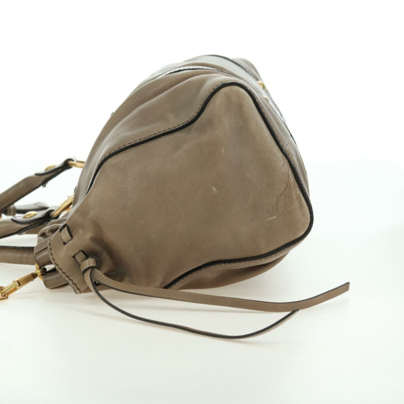 【日本直送】Miu Miu 手提包 皮革 兩用 米色 金色 正品 yk20244SAM-2