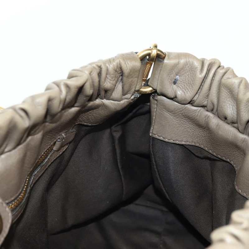 【日本直送】Miu Miu 手提包 皮革 兩用 米色 金色 正品 yk20244SAM-21