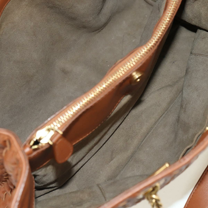 【日本直送】BOTTEGA VENETA INTRECCIATO 鏈條肩背包 皮革 棕色 金色 正品 yk20289SAV-10
