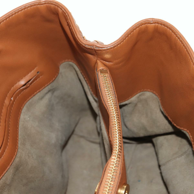 【日本直送】BOTTEGA VENETA INTRECCIATO 鏈條肩背包 皮革 棕色 金色 正品 yk20289SAV-16