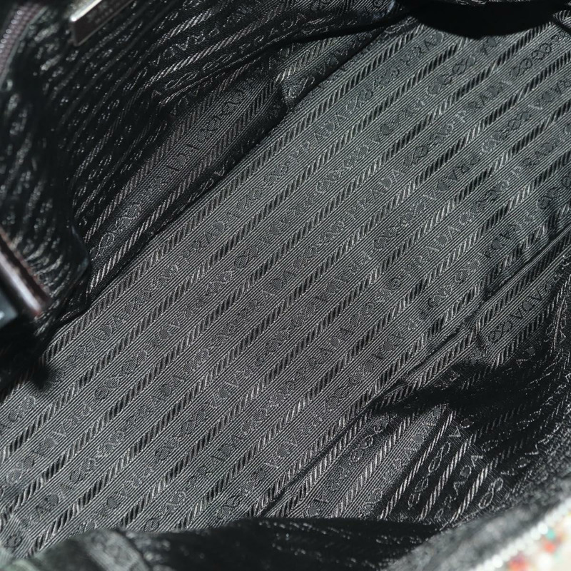 【日本直送】PRADA 斜紋軟呢多色銀色單肩包 正品 yk20245SAM-9