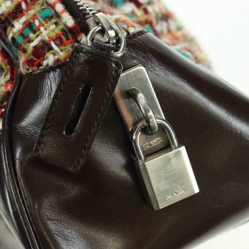 【日本直送】PRADA 斜紋軟呢多色銀色單肩包 正品 yk20245SAM-18