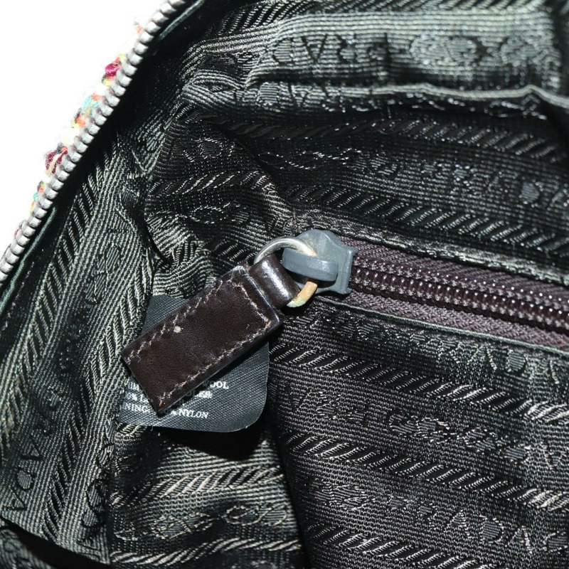 【日本直送】PRADA 斜紋軟呢多色銀色單肩包 正品 yk20245SAM-22