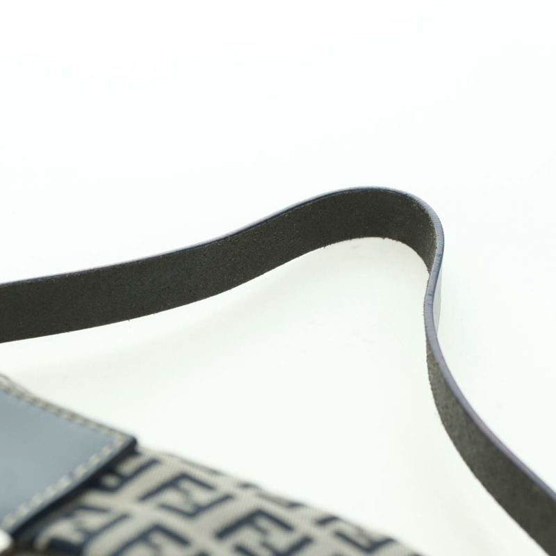 【日本直送】FENDI Zucchino 帆布 Mamma Baguette 單肩包 海軍藍/銀色 正品 yk20229SAM-13