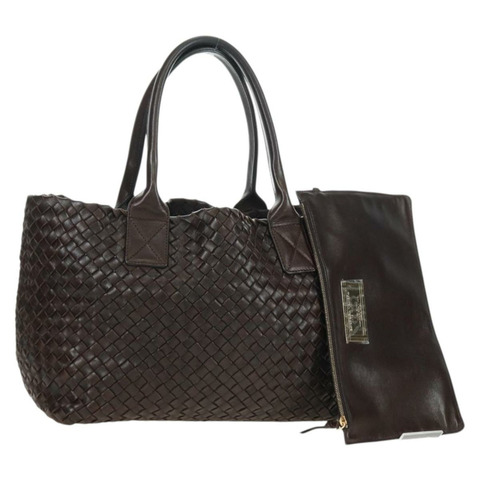 BOTTEGA VENETA INTRECCIATO Cabas PM 手提包 皮革 黑色 141498 正品 yk20242V