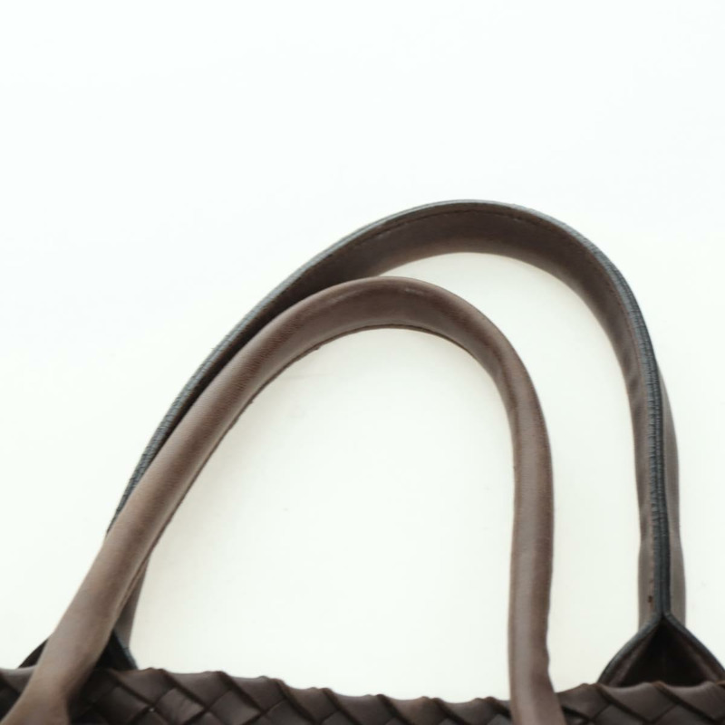 【日本直送】BOTTEGA VENETA INTRECCIATO Cabas MM 手提包 皮革 棕色 115664 Auth yk20255V-7