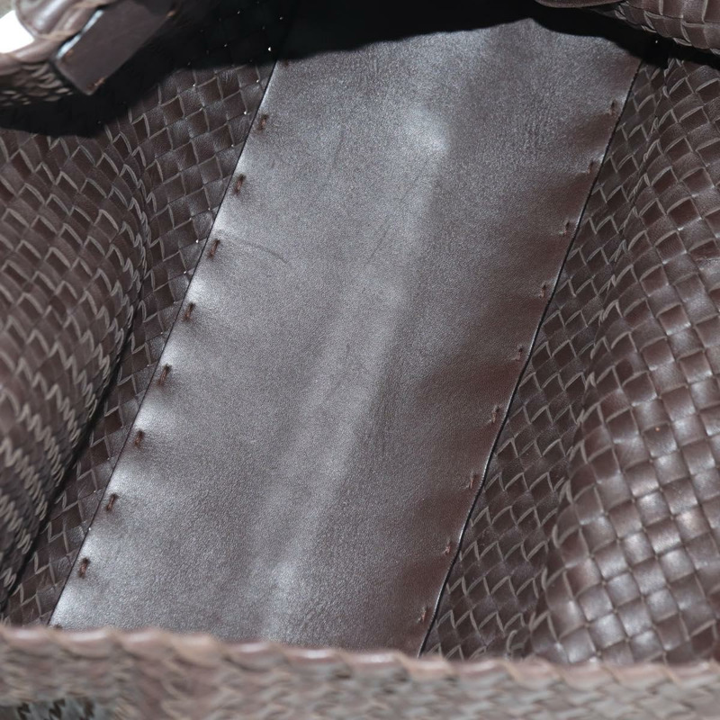 【日本直送】BOTTEGA VENETA INTRECCIATO Cabas MM 手提包 皮革 棕色 115664 Auth yk20255V-10