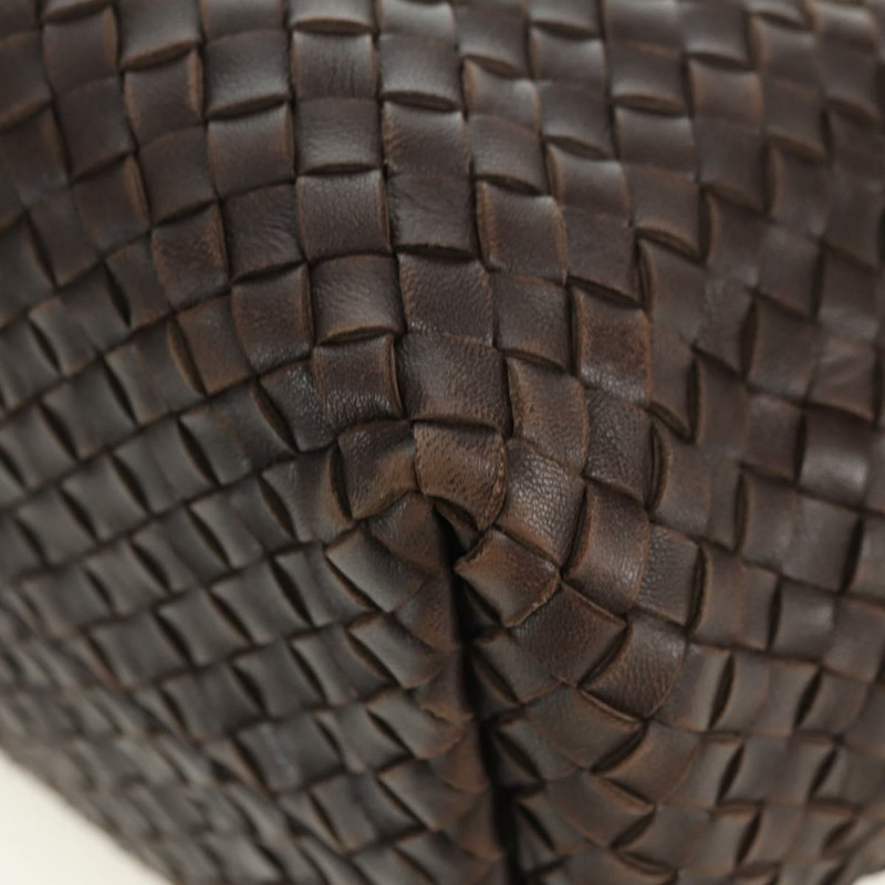 【日本直送】BOTTEGA VENETA INTRECCIATO Cabas MM 手提包 皮革 棕色 115664 Auth yk20255V-13