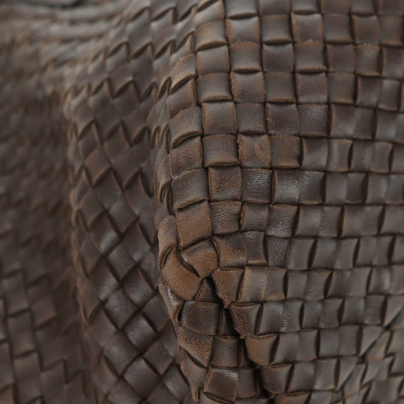【日本直送】BOTTEGA VENETA INTRECCIATO Cabas MM 手提包 皮革 棕色 115664 Auth yk20255V-14