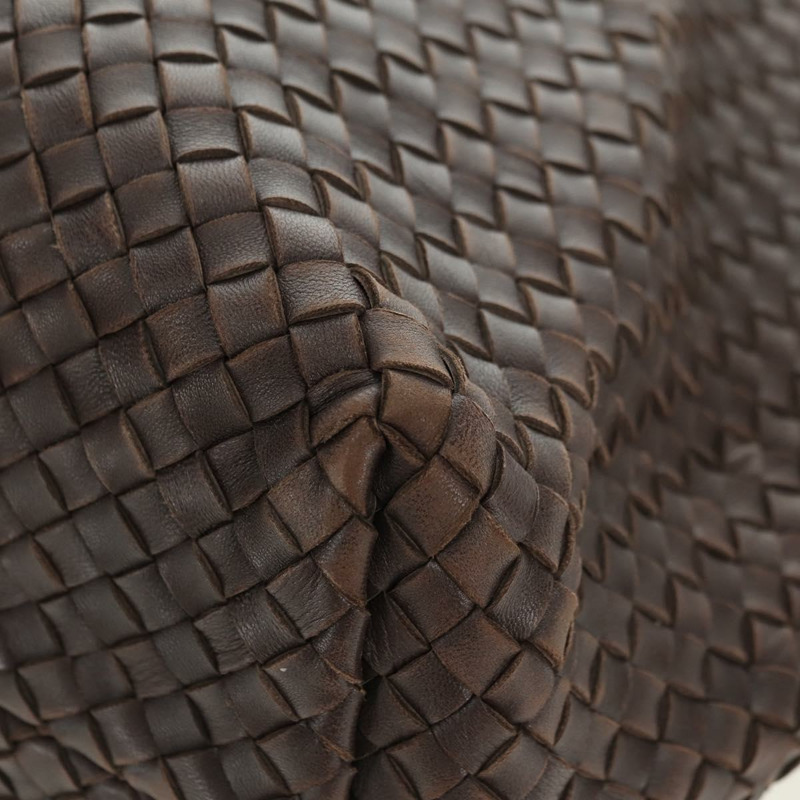 【日本直送】BOTTEGA VENETA INTRECCIATO Cabas MM 手提包 皮革 棕色 115664 Auth yk20255V-15
