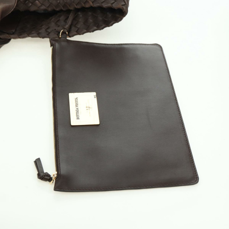 【日本直送】BOTTEGA VENETA INTRECCIATO Cabas MM 手提包 皮革 棕色 115664 Auth yk20255V-16