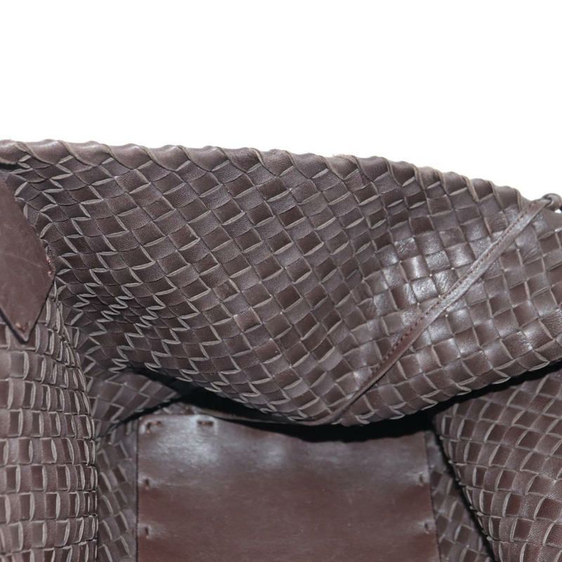 【日本直送】BOTTEGA VENETA INTRECCIATO Cabas MM 手提包 皮革 棕色 115664 Auth yk20255V-19