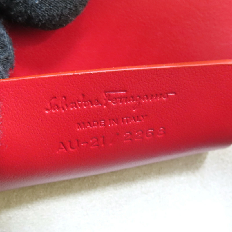 紅色 牛皮 Gancini Top Handle 兩用包【Salvatore Ferragamo 菲拉格慕】-9