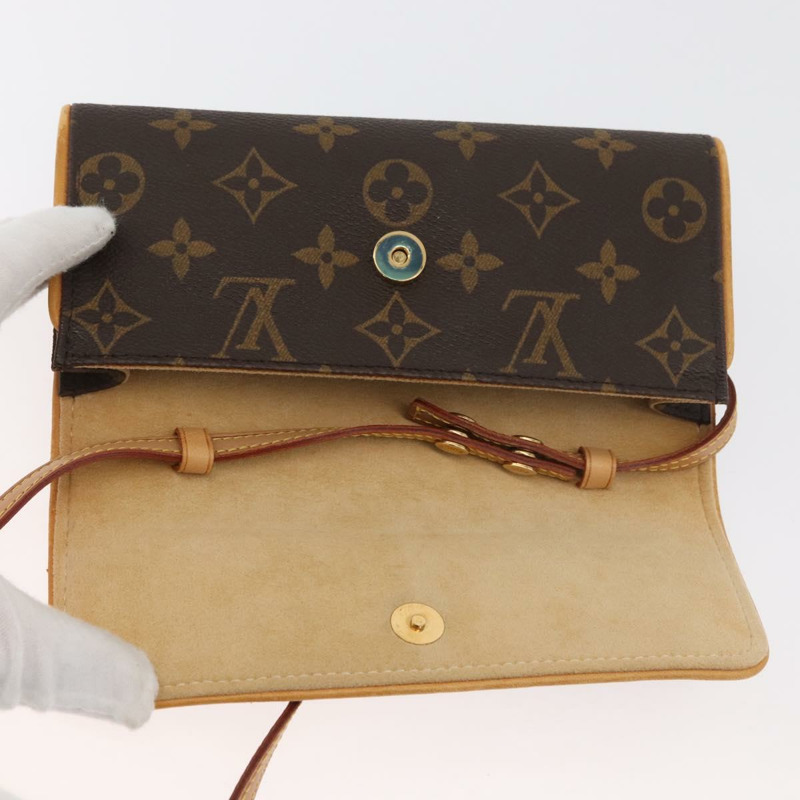 【日本直送】路易威登 Monogram Pochette Twin PM 單肩包 M51854 LV Auth ka4013A-9