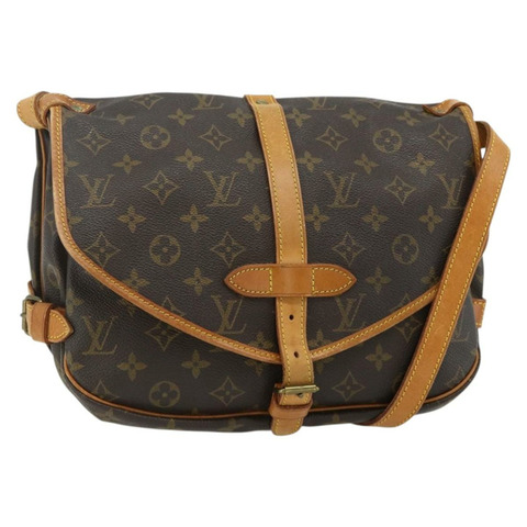路易威登 Monogram Saumur 30 肩背包 M42256 LV Auth 176021A