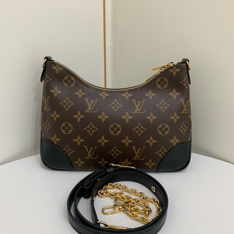 Louis Vuitton路易威登 黑牛角單肩斜挎腋下包 雙肩帶自由切換多重背法 25年芯片款 尺寸；29*16*9.5-0