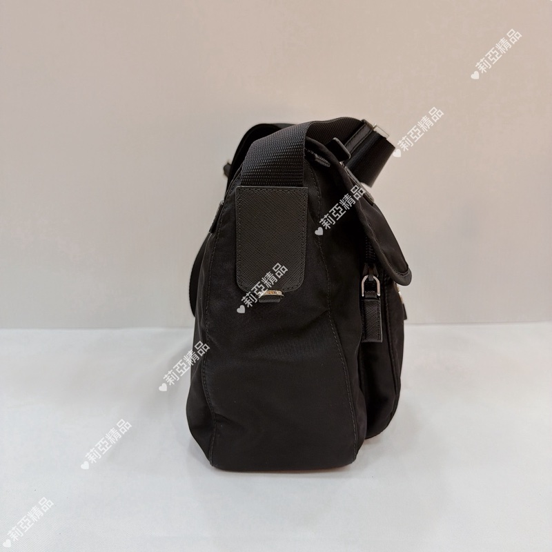 莉亞精品♡ PRADA 尼龍郵差包 二手-4