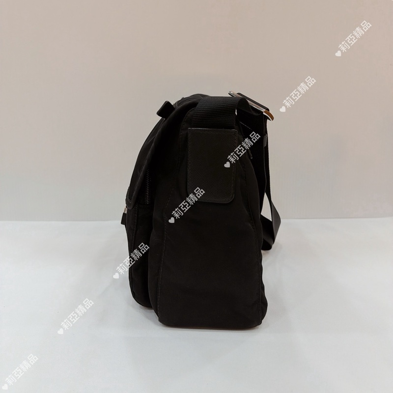 莉亞精品♡ PRADA 尼龍郵差包 二手-5