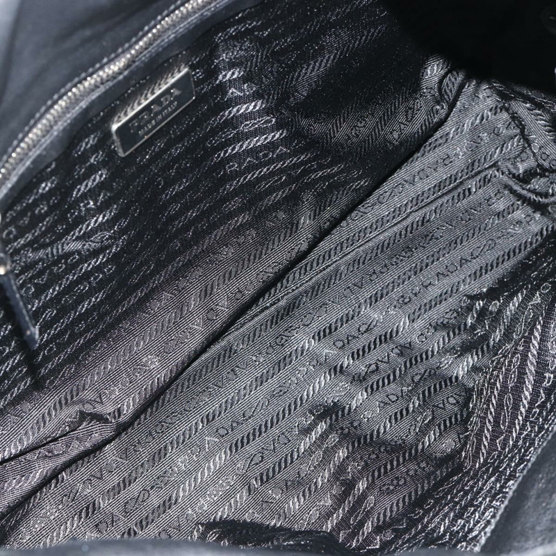 【日本直送】PRADA 尼龍皮革手提包 黑色 銀色 正品 176482V-9