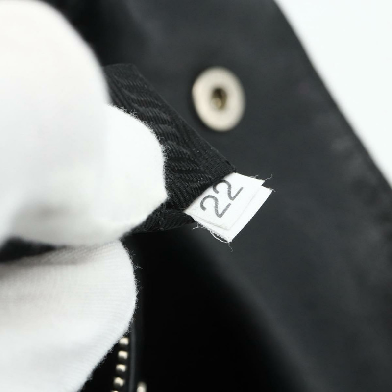 【日本直送】PRADA 尼龍皮革手提包 黑色 銀色 正品 176482V-10
