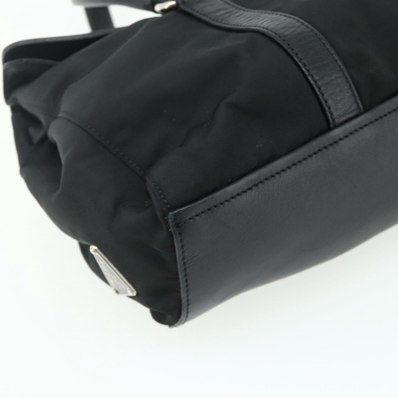 【日本直送】PRADA 尼龍皮革手提包 黑色 銀色 正品 176482V-14