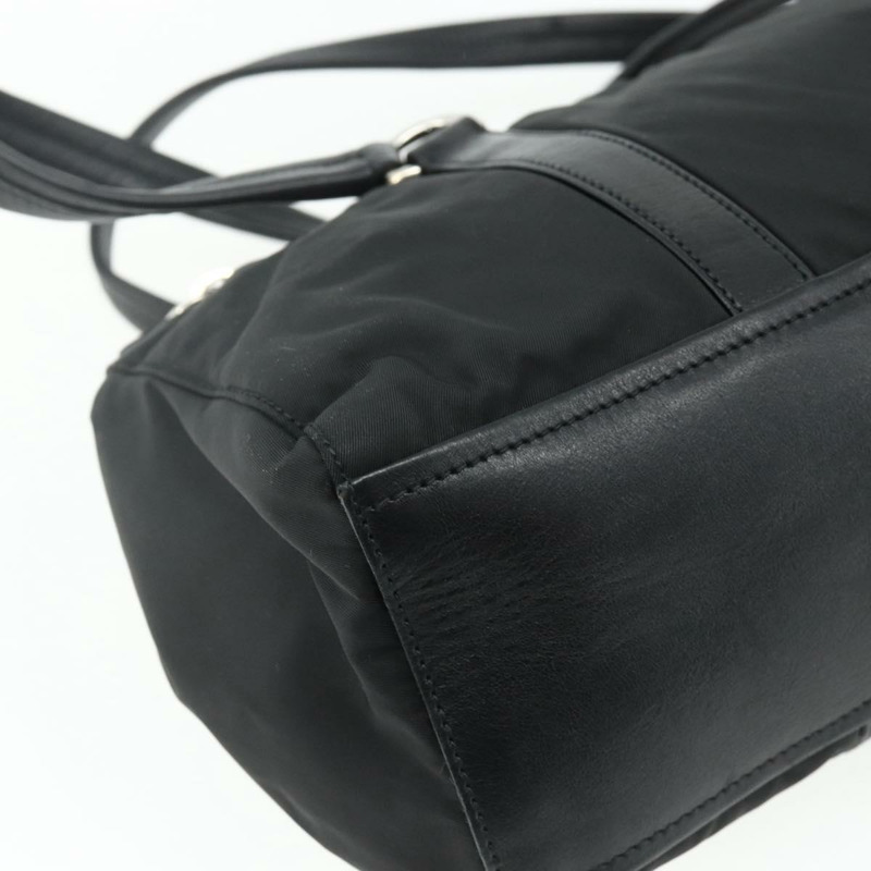 【日本直送】PRADA 尼龍皮革手提包 黑色 銀色 正品 176482V-16
