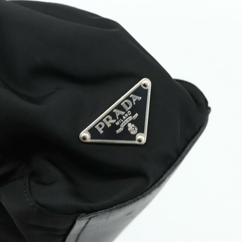 【日本直送】PRADA 尼龍皮革手提包 黑色 銀色 正品 176482V-17