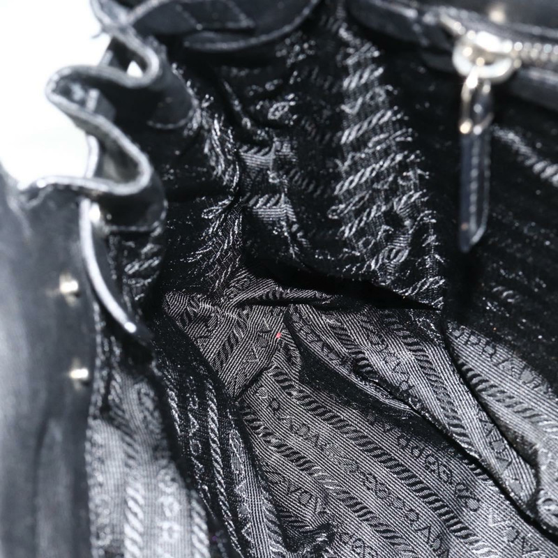 【日本直送】PRADA 尼龍皮革手提包 黑色 銀色 正品 176482V-20