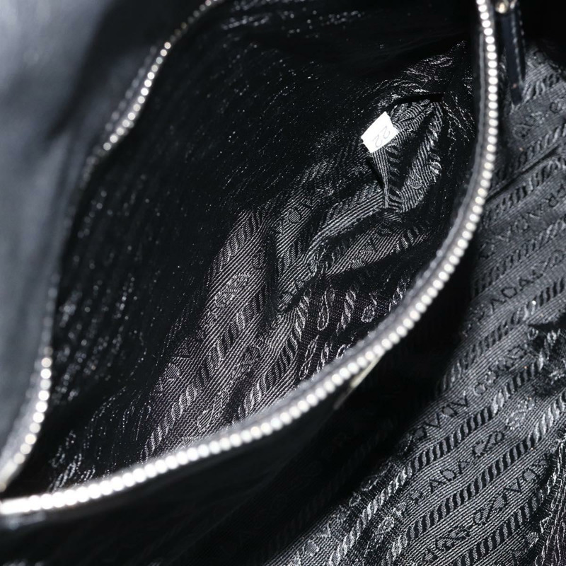 【日本直送】PRADA 尼龍皮革手提包 黑色 銀色 正品 176482V-22